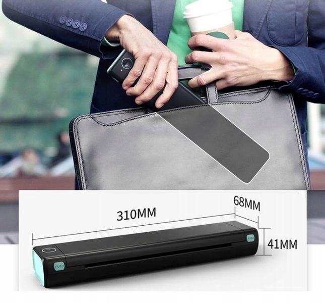 Przenośna termiczna drukarka Phomemo M08F bluetooth do dokumentów A4 tatuaż zdjęcie 9