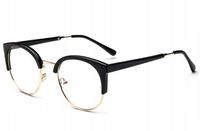 Okulary Półramki Kocie korekcyjne Zerówki Uniseks