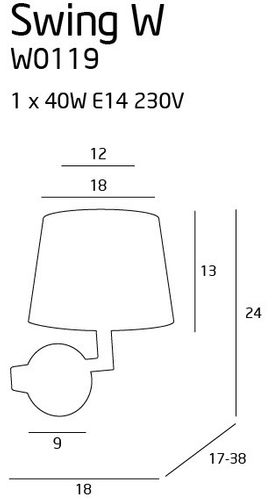 Kinkiet regulowany Swing W0119 - MaxLight na Arena.pl