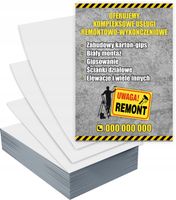 Ulotki A5 GIPSOWANIE ŚCIANKI DZIAŁOWE 100 szt reklamowe + PROJEKT GRATIS