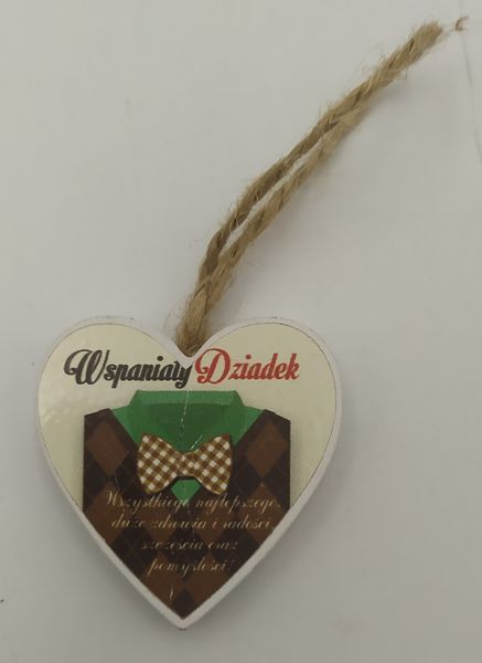 serce wiszące 4cm dziadek zdjęcie 1