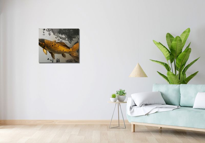 Obraz 60x50cm Spokojna Ryba Koi zdjęcie 2