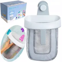 POJEMNIK NA ZABAWKI DO KĄPIELI SIATKA PRZYSSAWKA UCHWYT