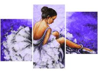 OBRAZ BALETNICA GRANATOWYM TLE