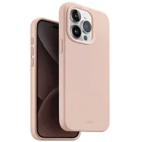 UNIQ etui Lino Hue iPhone 15 Pro 6.1"Magclick Charging różowy/blush pink