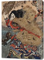 Obraz 70x100cm Kinhyoshi Yorin, Kuniyoshi Japoński Vintage