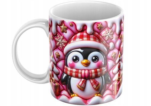 Świąteczny Kubek 3D Pingwin - Na Prezent - Bestseller - NOWOŚĆ - HIT na Arena.pl