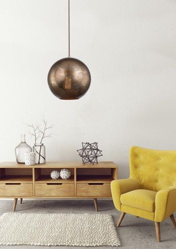 Sfinks zwis 25 kula w 1x60W E27 ażurowy jasno brązowy na Arena.pl