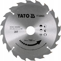 2X YATO TARCZA WIDIOWA DO DREWNA 210x30mm 20 ZĘBÓW YT-60665 PIŁA TARCZOWA