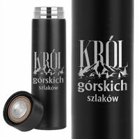 KUBEK TERMICZNY Czarny Na Prezent DIa Góromaniaka KRÓL GÓRSKICH SZLAKÓW Wz