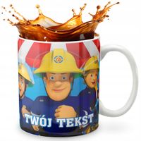 KUBEK 330ml GRAFIKA PREZENT ŚWIĘTA WZÓR - BAJKA STRAŻAK SAM + IMIĘ