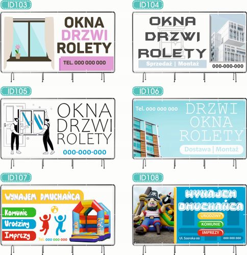 BANER REKLAMOWY 200x100cm projekt w cenie różne wzory WYROBY SWOJSKIE na Arena.pl