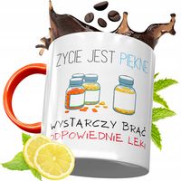 Kubek Pomarańczowy Dla Pielęgniarki Na Prezent Z Nadrukiem Ze Zdjęciem
