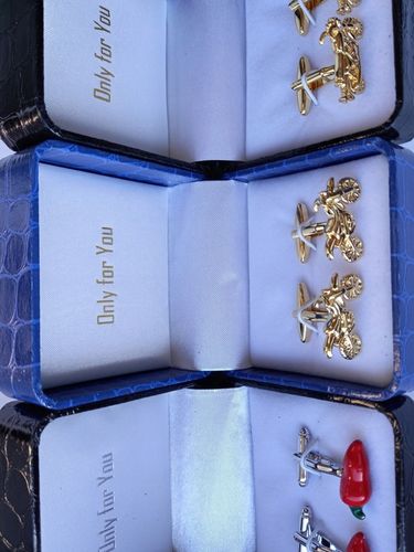 Czarne spinki do mankietów EXC Motocykl Motor Cross Enduro KTM Racing Tytan na Arena.pl