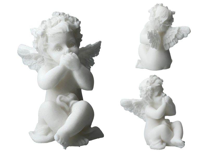 Zestaw 3 aniołków - alabaster grecki zdjęcie 3