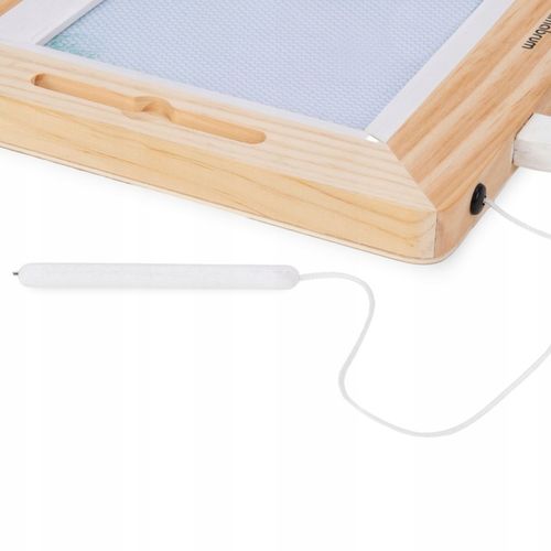 Drewniany Magnetyczny Znikopis z Pieczątkami - Tablica do Rysowania Tablet na Arena.pl
