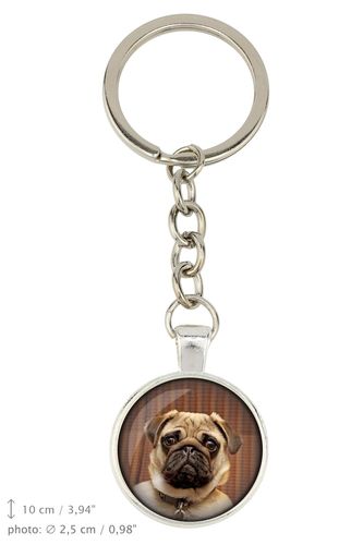 Brelok handmade z pieskiem - Mops na Arena.pl
