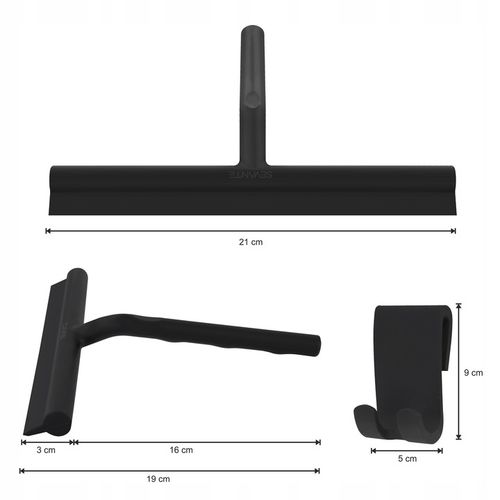 ŚCIĄGACZKA DO WODY PARY SZYB KABIN LUSTER HACZYK CZARNA NA PREZENT SEVANTE na Arena.pl