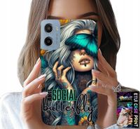 ETUI DO MOTOROLA E15 / G05 - ANTI SOCIAL, BUTTERFLY, MOTYLEK, KOBIECE