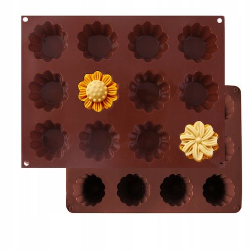 FORMA DO PIECZENIA MUFFINEK CIASTEK BABECZEK 12 sztuk SILIKONOWA 29x20 cm na Arena.pl