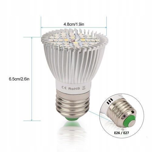 Mocna Żarówka Led E27 Grow 40 W Do Uprawy Roślin na Arena.pl