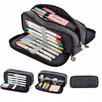 Duży piórnik szkoła trzypokojowy wielofunkcyjny