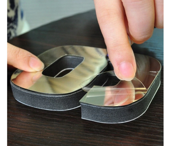 ZEGAR ŚCIENNY SREBRNY DIY DUŻY LUSTRO 3D zdjęcie 7