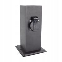 Słupek ogrodowy gniazdo podwójne PORT 2x230V czarny IDEUS