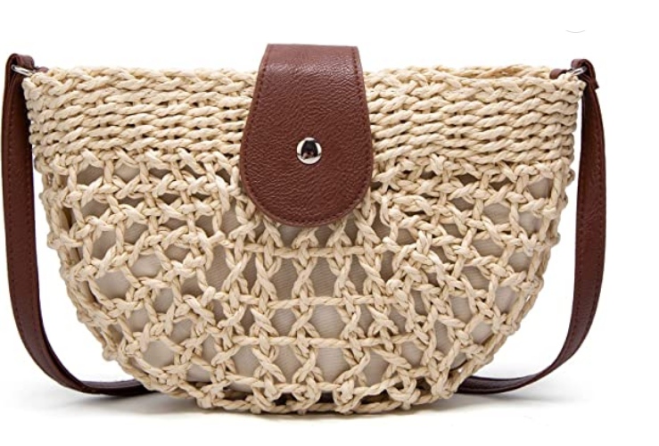 Torebka PLECIONA na ramię BOHO KOSZYK PÓŁKSIĘŻYC zdjęcie 9