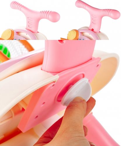 Chodzik Pchacz Stolik Edukcyjny Panel Pianinko 5w1 Różowy na Arena.pl