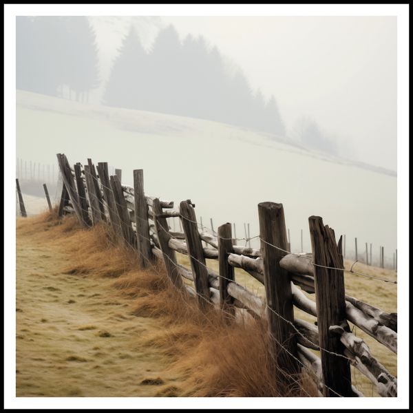 Plakat 100x100cm Spowity Mgłą zdjęcie 3