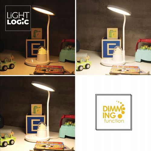 Lampka biurkowa dla dzieci lampa nocna LED LL BINED LED W kotek uchwyt na Arena.pl