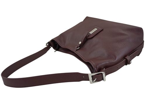 Codzienna torebka damska na ramię - Bordowa na Arena.pl