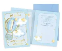 Karnet B6 Na Roczek, Niebieski Balon