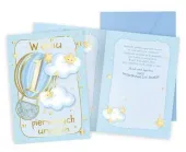 Karnet B6 Na Roczek, Niebieski Balon