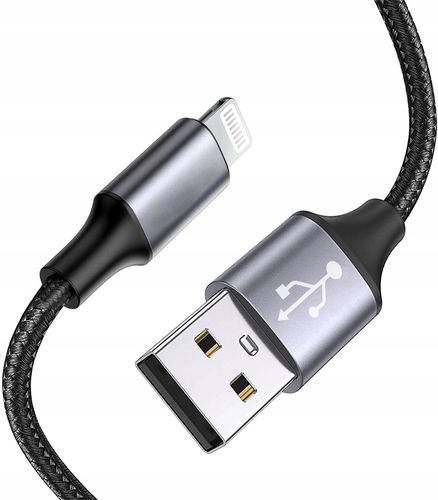 kabel usb - lightning 2.0 mocny długi oplot 2m na Arena.pl