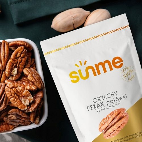 Naturalne połówki orzechów pecan 500g Sunme na Arena.pl