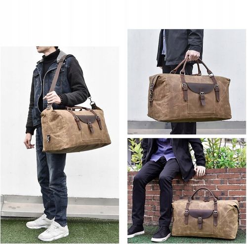 Duża pojemna torba podróżna paskiem na ramię Turystyczna Pojemna 54x27x32cm na Arena.pl