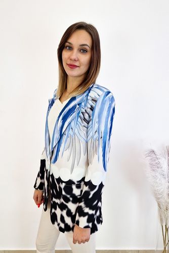 Niebieska Wzorzysta Marynarka w Pióra UNI na Arena.pl