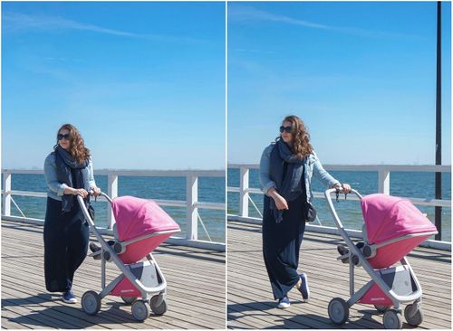 Wózek Greentom Reversible white - pink na Arena.pl