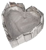 DONICZKA OSŁONKA DREWNIANA SERCE SZARA DONICZKI