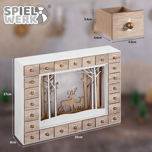 KALENDARZ DREWNIANY ADWENTOWY KRAJOBRAZ LED na Arena.pl