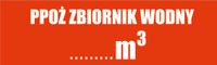 Tabliczka ppoż. zbiornik wody ... m3 grawer piktogram 20x6 cm dużo wzorów