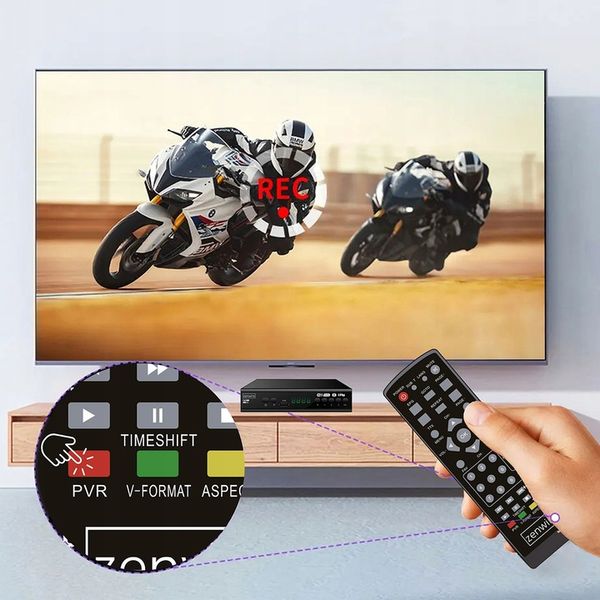 Tuner Dekoder Satelitarny DVB-T2 HEVC H.265 Full HD Telewizji zdjęcie 10