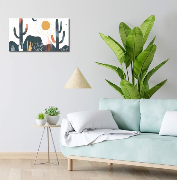 Obraz 60x30cm Kaktusy Przy Dniu zdjęcie 2