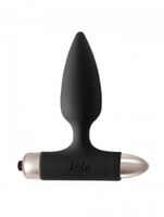 wibrujący korek analny lola toys glory black silikonowy 15 cm aaa