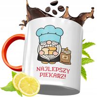 Kubek Pomarańczowy Dla Piekarza Prezent Z Nadrukiem Ze Zdjęciem