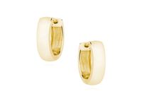 Eleganckie pozłacane srebrne gładkie kolczyki kółka srebro 925 KS0252EG