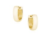 Eleganckie pozłacane srebrne gładkie kolczyki kółka srebro 925 KS0252EG