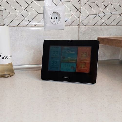 STACJA POGODOWA Higrometr Barometr Termometr Zegar Data BEZPRZEWODOWA na Arena.pl